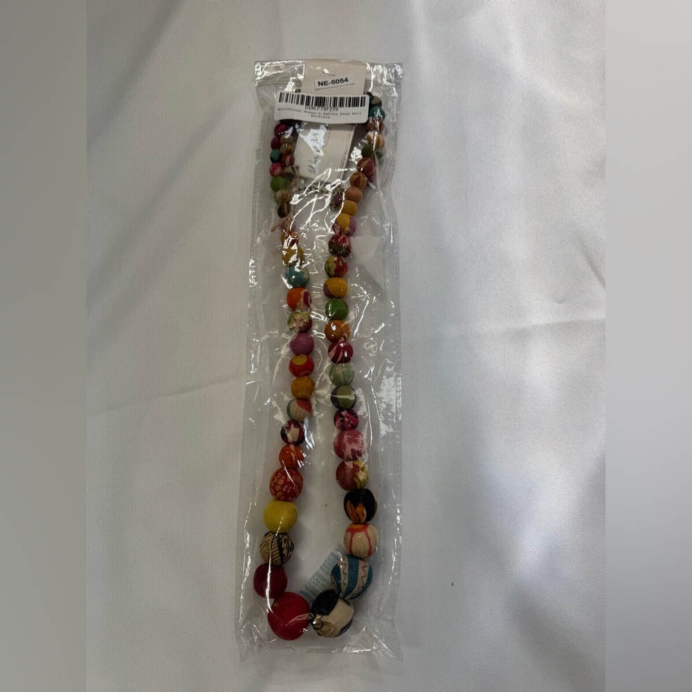 🌈 WorldFinds Kantha Kali Necklace NWT | Fair Trade | Boho Statement Beads